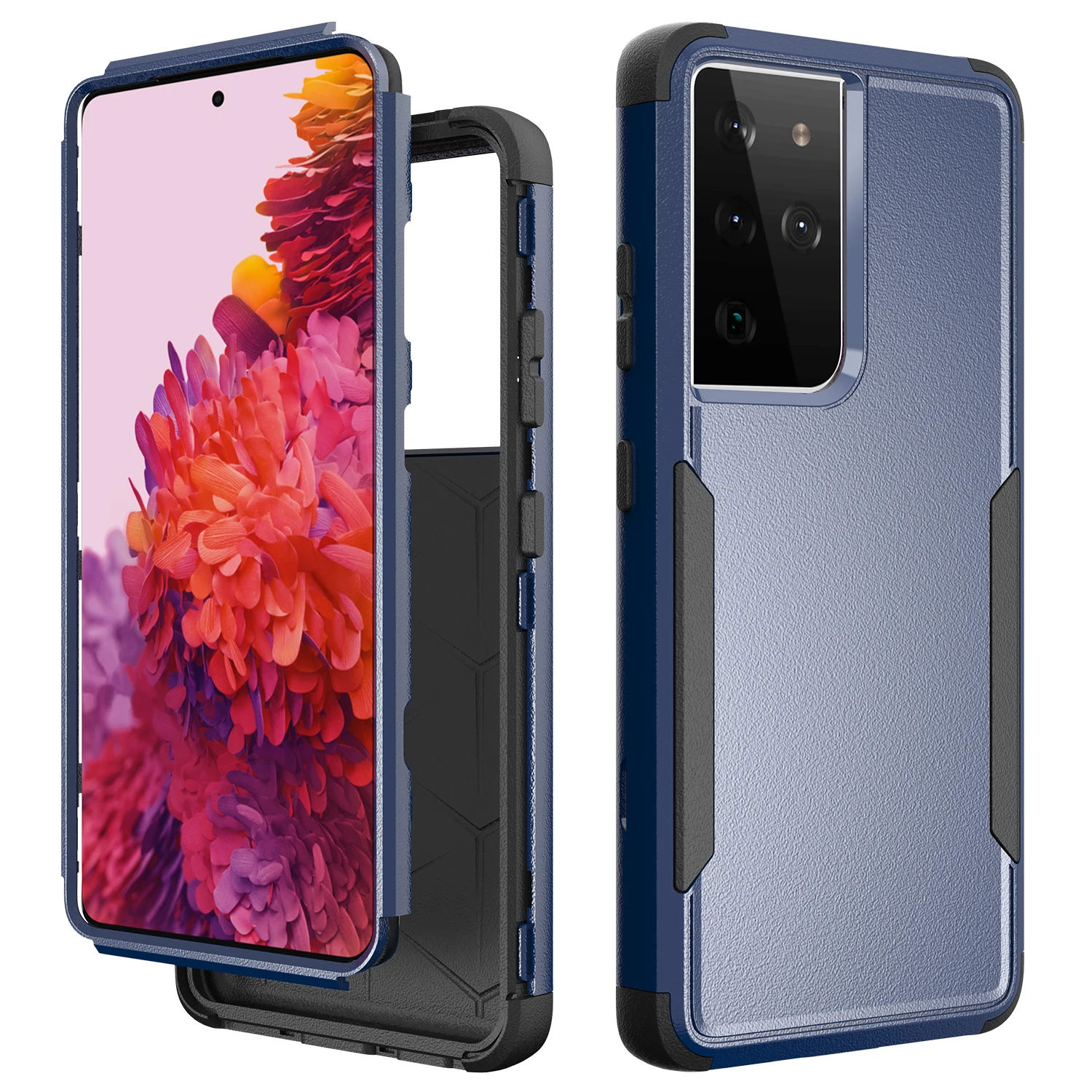Heavy Duty Armor TPU Bumper Hard PC Frame Shockproof Case For Samsung Galaxy S21 Ultra S21 Plus 3 Layers Protection Back Cover
Heavy Duty Armor TPU Bumper Hard PC Frame Shockproof Case For Samsung Galaxy S21 Ultra S21 Plus 3 Layers Protection Back Cover
