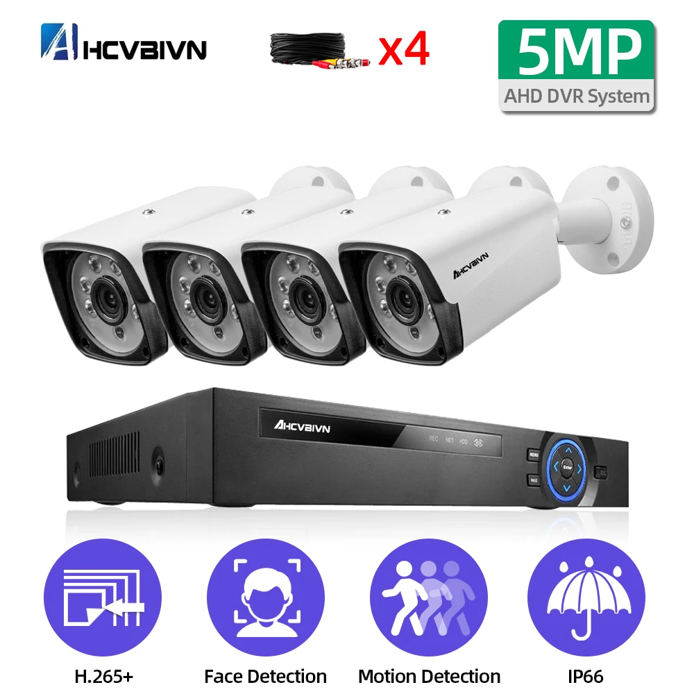 4CH CCTV HD DVR 1080P 5MP AHD Camera Kit Outdoor Weatherproof Home Security System Video Surveillance Kit HD 3.6mm Lens Set
4CH CCTV HD DVR 1080P 5MP AHD Camera Kit Outdoor Weatherproof Home Security System Video Surveillance Kit HD 3.6mm Lens Set
