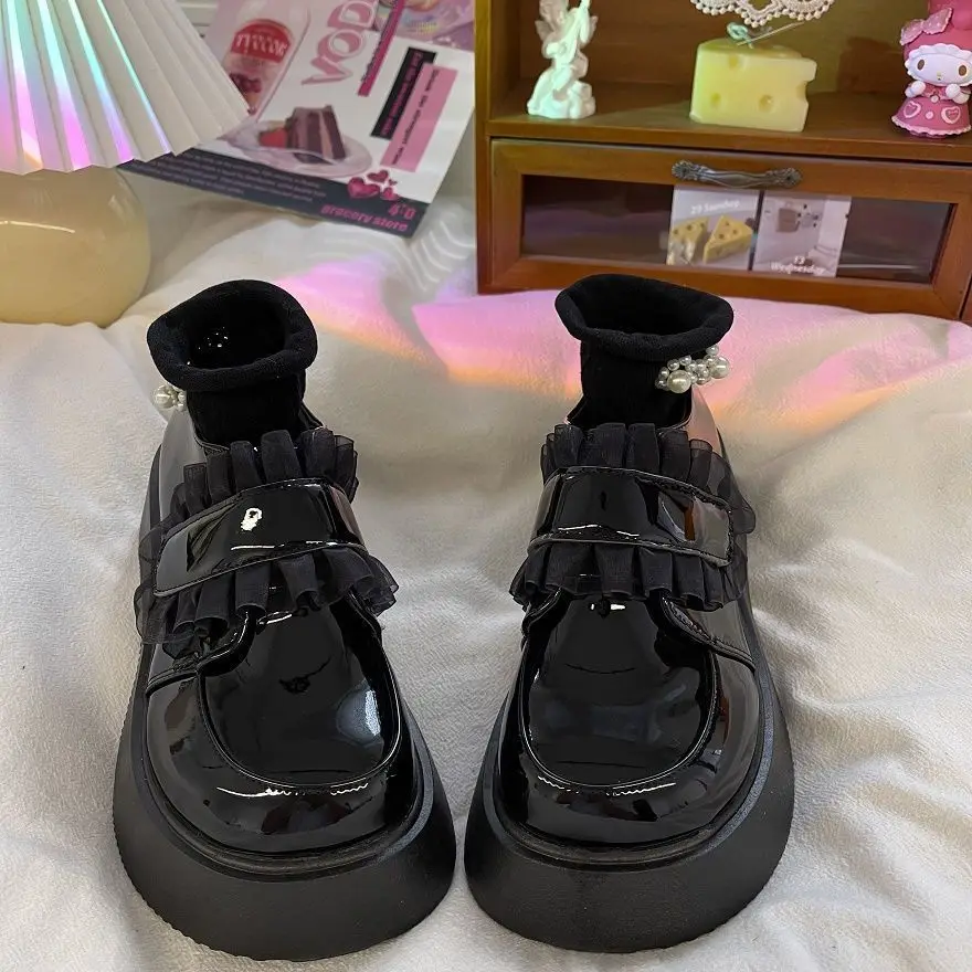 2022 Lolita shoes new kawaii Japanese girls platform shoes JK uniform Mary Janes shoes cute college girls loafers women shoes
2022 Lolita shoes new kawaii Japanese girls platform shoes JK uniform Mary Janes shoes cute college girls loafers women shoes