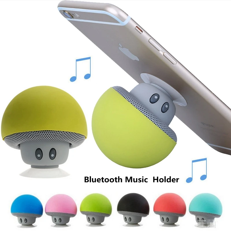 Soporte динамик MP3 плеер Bluetooth музыкальный держатель для телефона Мини Гриб