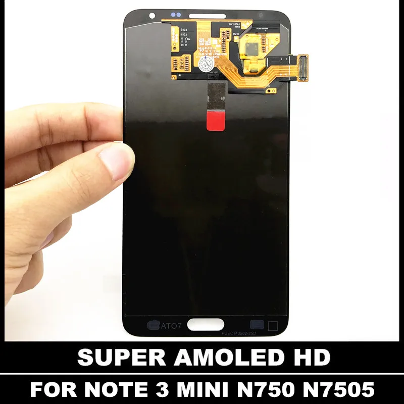 Супер AMOLED LCDs для Samsung Galaxy Note3 Note 3 Neo Mini Lite N750 N7502 N7505 ЖК дисплей сенсорный дигитайзер