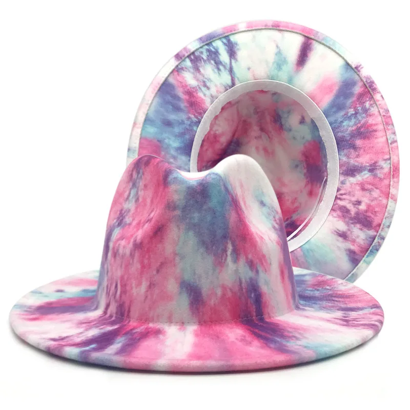 Wide-brim double-sided tie-dye women woolen hat early spring color hat ladies big-brimmed jazz felt hat ink painting Panama hat
Wide-brim double-sided tie-dye women woolen hat early spring color hat ladies big-brimmed jazz felt hat ink painting Panama hat