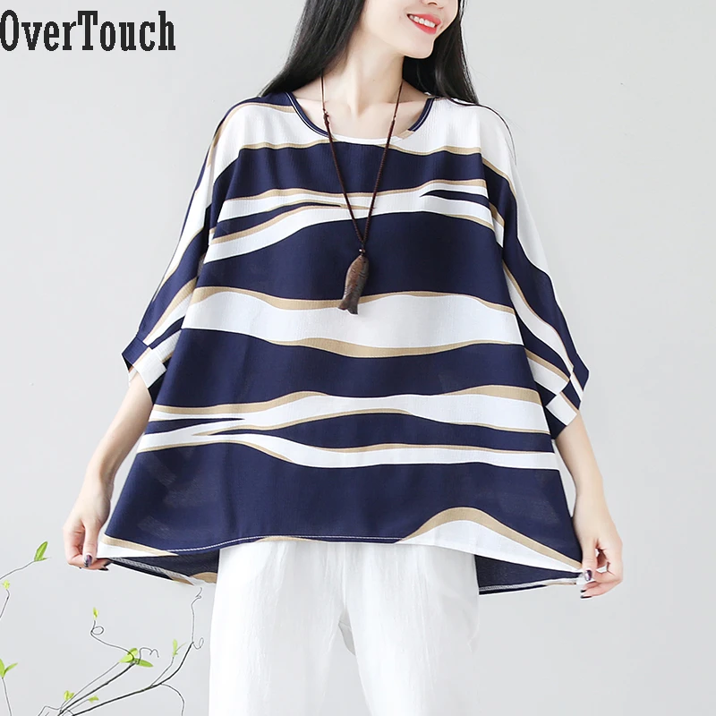 Women T-Shirt Plus Size Summer Striped Batwing Sleeve Tops Tee Oversized Female Casual Large Big New Loose tshirt 2021
Women T-Shirt Plus Size Summer Striped Batwing Sleeve Tops Tee Oversized Female Casual Large Big New Loose tshirt 2021