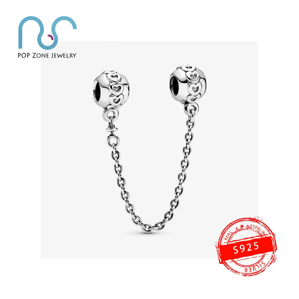 Fit Original Pandora Charm Bracelet S925 Sterling Silver Band of Hearts Safety Chain Charm Female Fashion Bracelet New Jewelry 
Fit Original Pandora Charm Bracelet S925 Sterling Silver Band of Hearts Safety Chain Charm Female Fashion Bracelet New Jewelry
