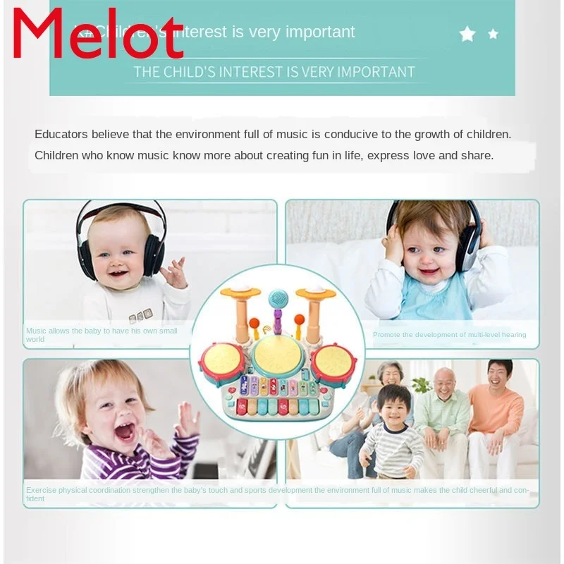 Drum Set Baby and Child Toys Boy Percussion Instrument 0 Child Beginner Treasure 6-12 Months Old Girl 3 Years Old
Drum Set Baby and Child Toys Boy Percussion Instrument 0 Child Beginner Treasure 6-12 Months Old Girl 3 Years Old