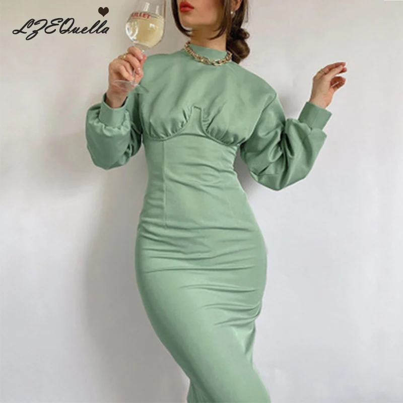 LZEQuella Women Solid Elegant Knitted Long Dress High Waist Party Club Slim Hip Dresses Spring Autumn Female Vestidos NZ2787
LZEQuella Women Solid Elegant Knitted Long Dress High Waist Party Club Slim Hip Dresses Spring Autumn Female Vestidos NZ2787