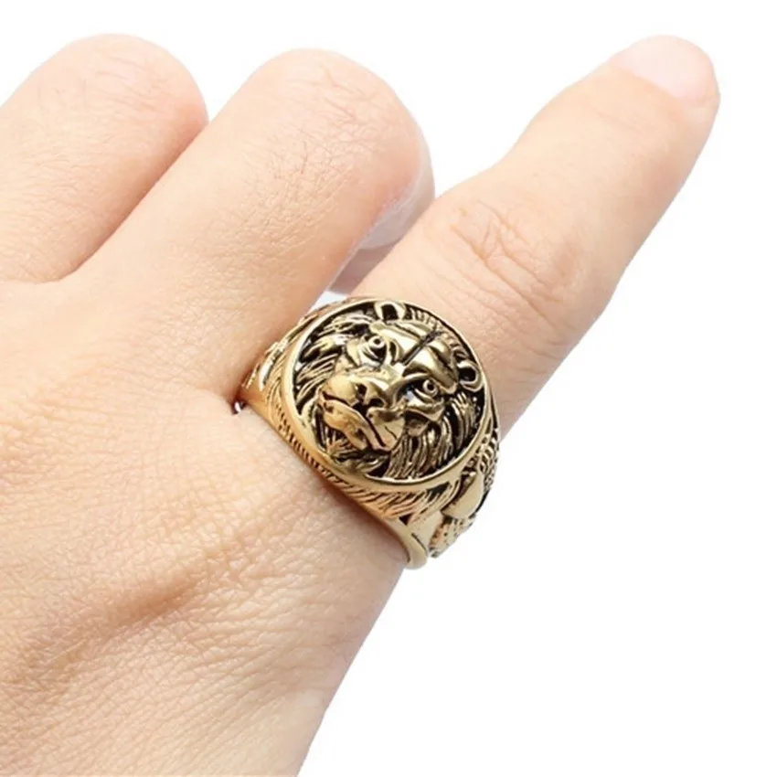 Punk Men Gothic Lion-Head Ring Women Animals Lions-face Finger Rings Vintage Hip Hop Rock Party Brand Jewelry
Punk Men Gothic Lion-Head Ring Women Animals Lions-face Finger Rings Vintage Hip Hop Rock Party Brand Jewelry