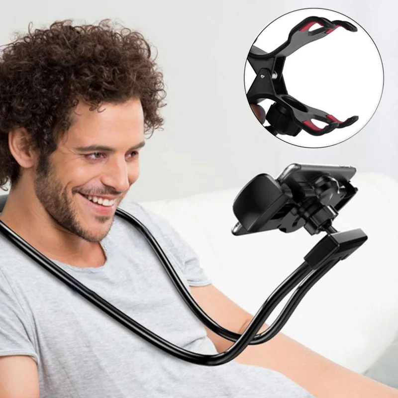 Flexible Mobile Phone Holder Hanging Neck Lazy Necklace Bracket Bed 360 Degree Phones Holder Stand For iPhone Xiaomi Huawei
Flexible Mobile Phone Holder Hanging Neck Lazy Necklace Bracket Bed 360 Degree Phones Holder Stand For iPhone Xiaomi Huawei