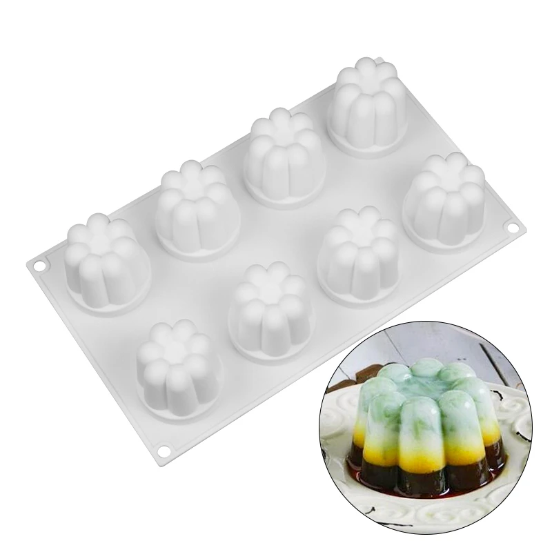 Silicone cake mold 8 Cavity Flower Dessert molds Baking Mould DIY Brownie Mousse Cakes Decorating Tools
Silicone cake mold 8 Cavity Flower Dessert molds Baking Mould DIY Brownie Mousse Cakes Decorating Tools