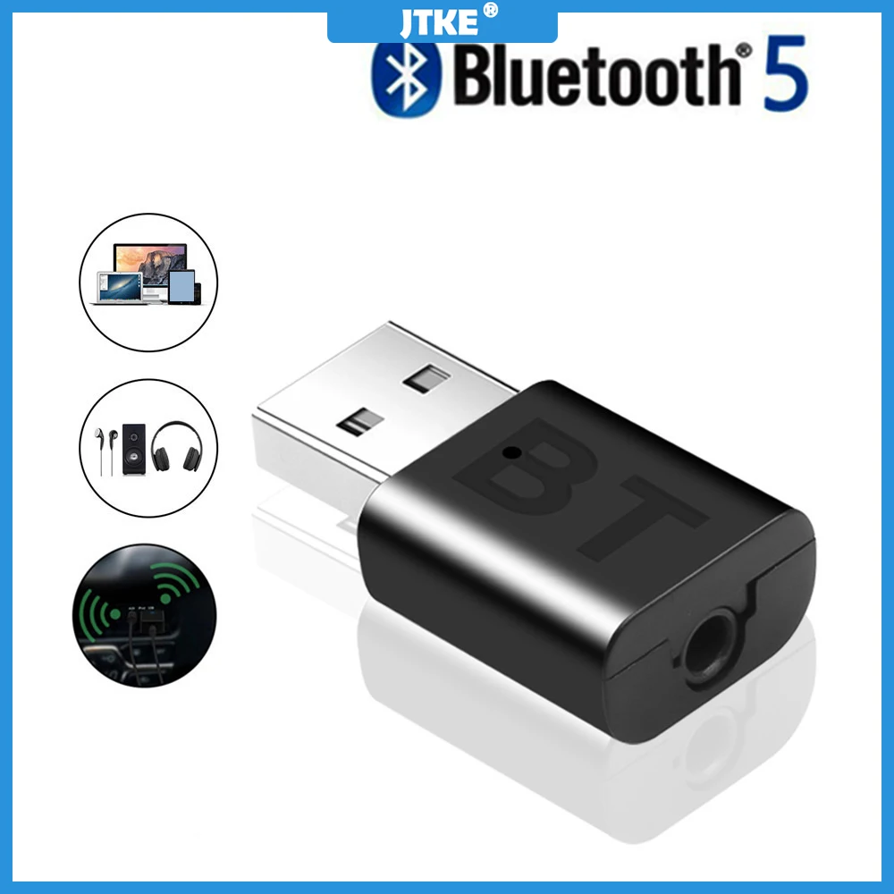Автомобильный аудиоадаптер Bluetooth 5 0 беспроводной музыкальный приемник разъем AUX 3