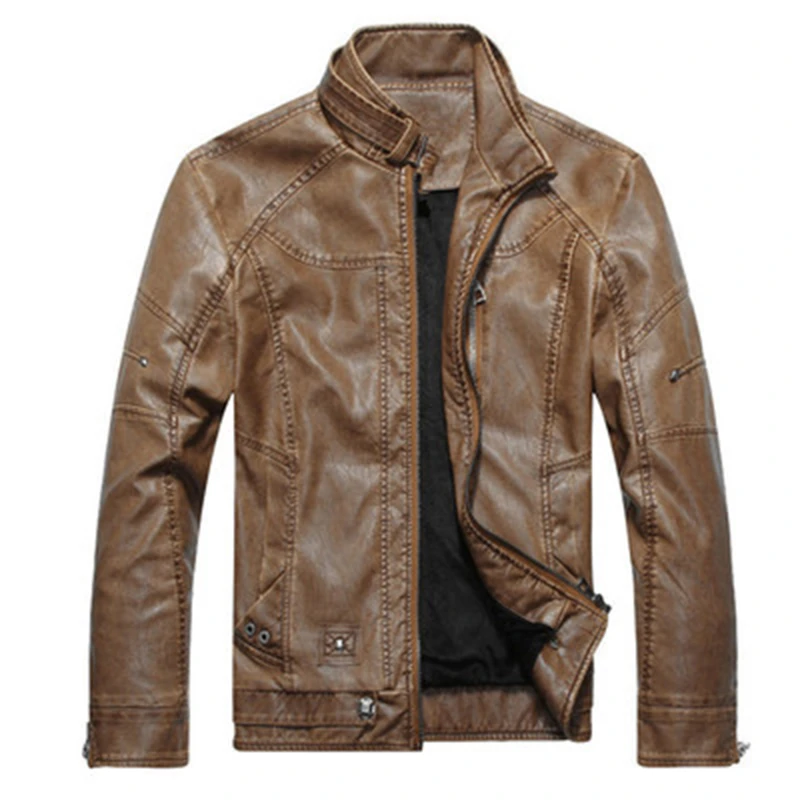 Fashion Motorcycle Men Pu Leather Mens Outwear Jackets Stand Collar Men's PU Faux Jacket Coats Casual Zipper High Brand
Fashion Motorcycle Men Pu Leather Mens Outwear Jackets Stand Collar Men's PU Faux Jacket Coats Casual Zipper High Brand