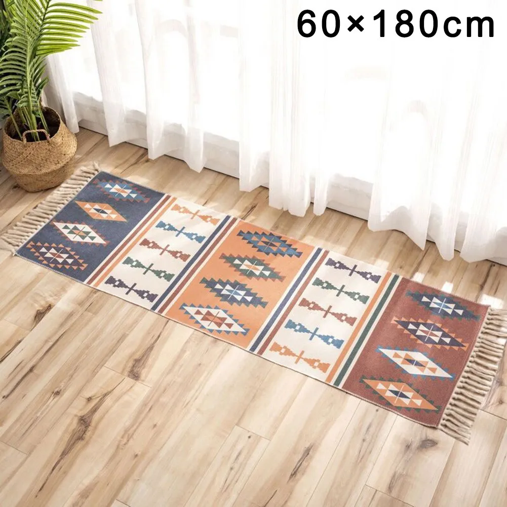 Bohemia Ethnic Style Cotton Linen Soft Carpet Handmade Tassel Rug Living Room Bedside Floor Mat Pad Carpet Home Decoration
Bohemia Ethnic Style Cotton Linen Soft Carpet Handmade Tassel Rug Living Room Bedside Floor Mat Pad Carpet Home Decoration