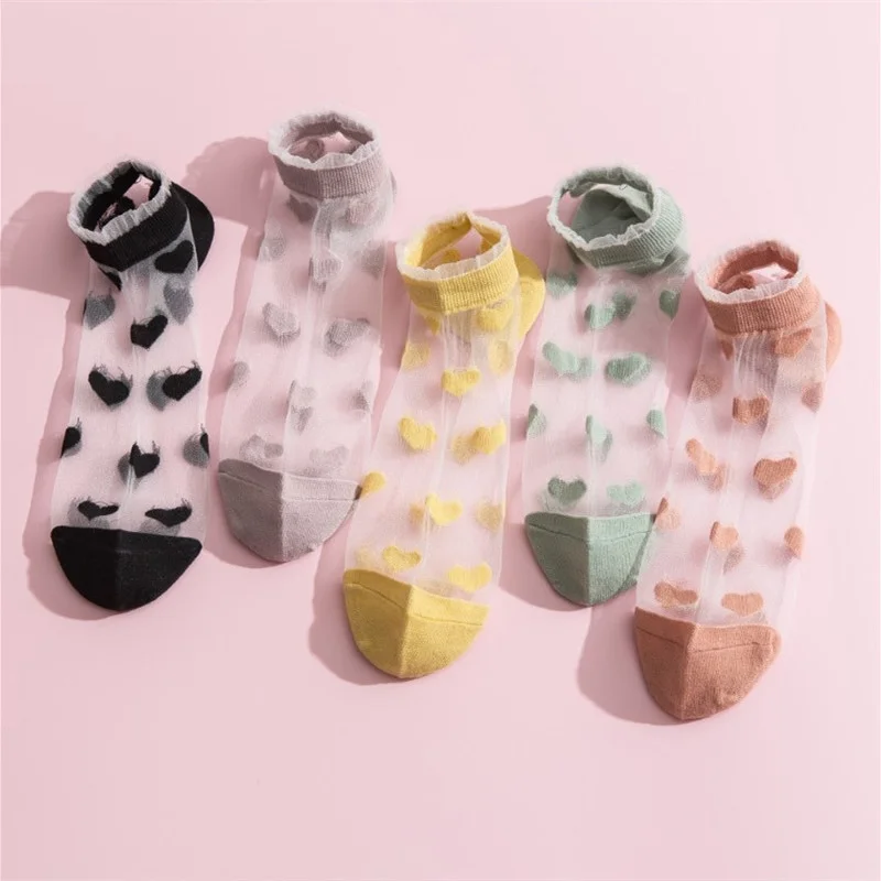 Summer Fashion Cute Women Crystal Silk Ankle Socks Mesh Fishnet Breathable Ankle Socks Kawaii Cute Thin Transparent Short Socks
Summer Fashion Cute Women Crystal Silk Ankle Socks Mesh Fishnet Breathable Ankle Socks Kawaii Cute Thin Transparent Short Socks