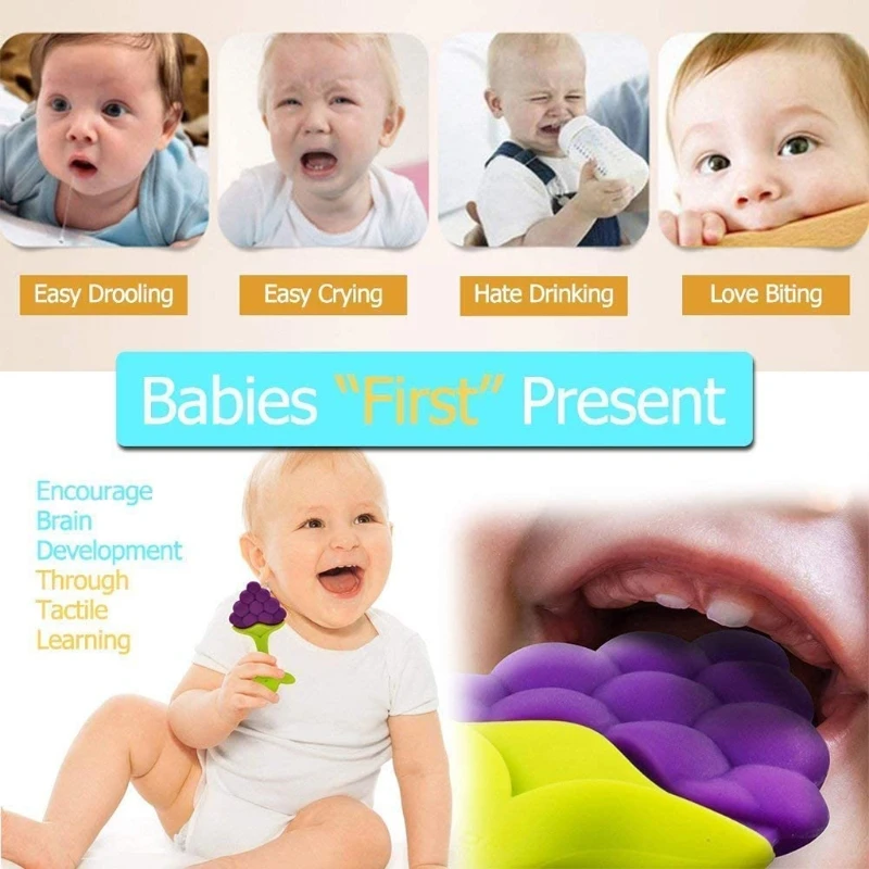 10 Pack Teething Toys Fruit Shaped Silicone Baby Teethers BPA Free Newborn Gift
10 Pack Teething Toys Fruit Shaped Silicone Baby Teethers BPA Free Newborn Gift