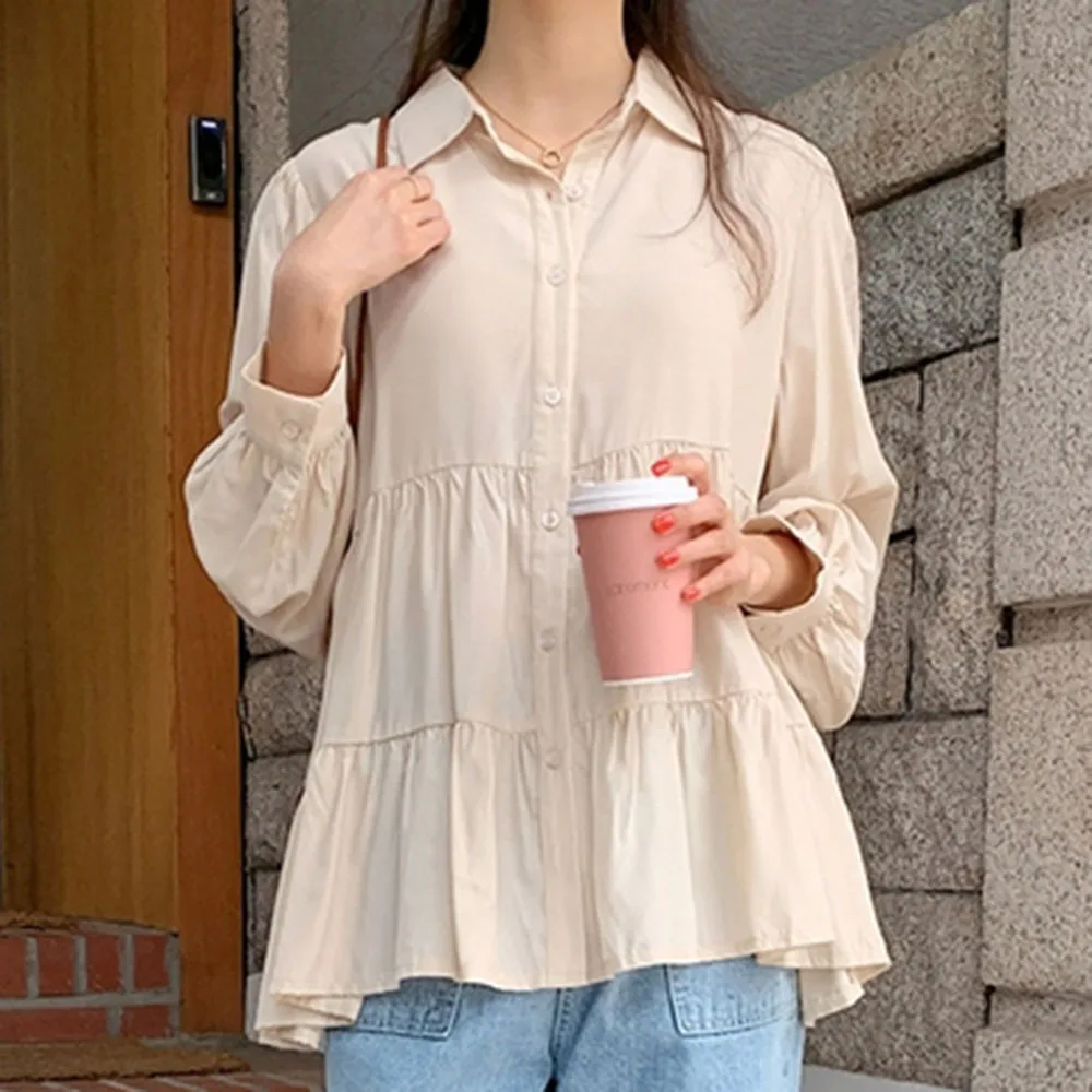 Solid Color Patchwork Office Women's Shirt 2021 Fashion Chiffion Puff Sleeve Casual Shirts Korean Janpanese Style Solid Color
Solid Color Patchwork Office Women's Shirt 2021 Fashion Chiffion Puff Sleeve Casual Shirts Korean Janpanese Style Solid Color