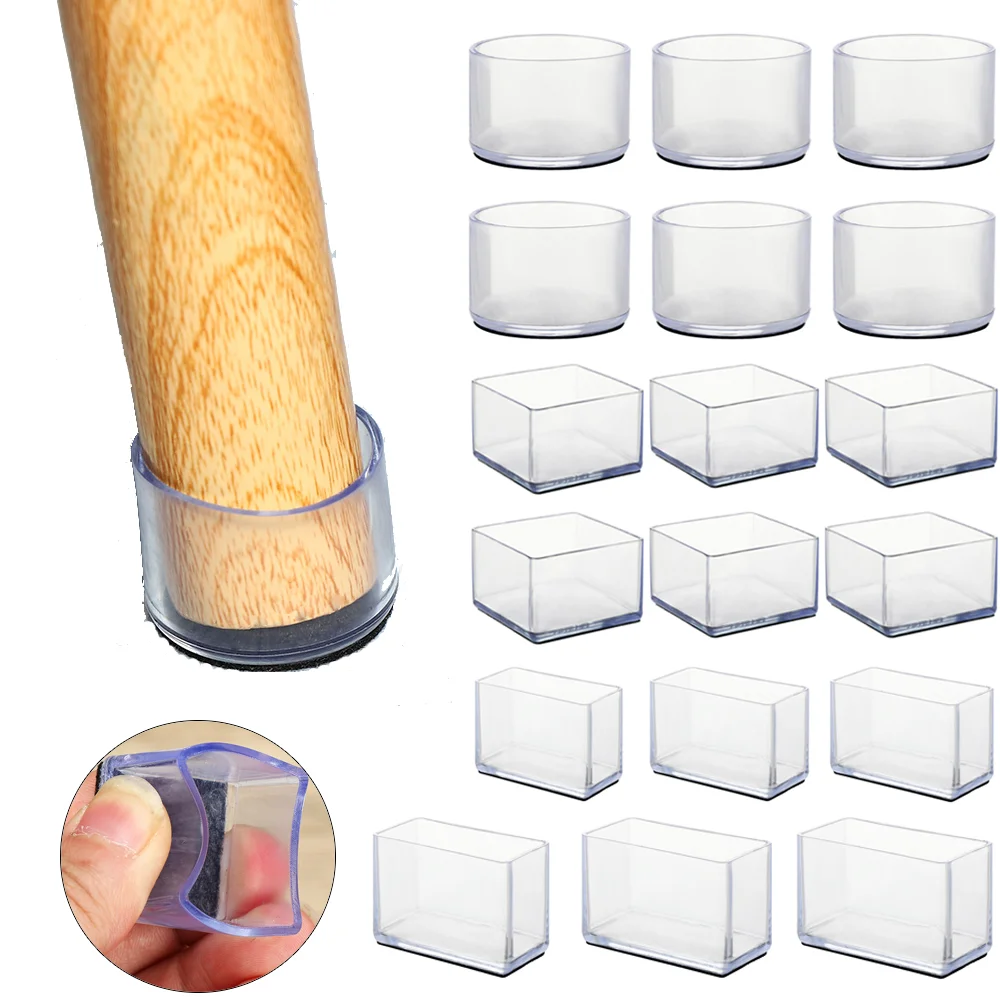 20 шт. резиновые Квадратные прямоугольные накладки для защиты пола колпачки ножек