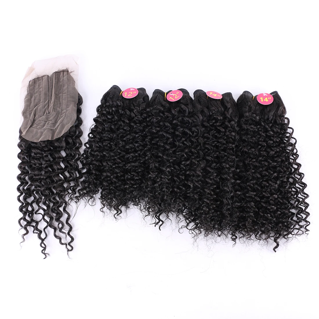 Natural Color Afro Kinky Curly Hair Bundles With Closure 4 Bundles One Set Synthetic Hair Extensions Deal For Black Women
Natural Color Afro Kinky Curly Hair Bundles With Closure 4 Bundles One Set Synthetic Hair Extensions Deal For Black Women