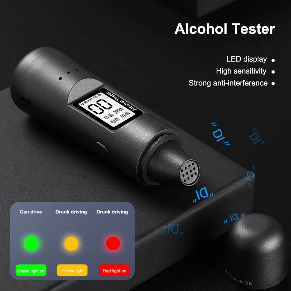 Alcohol Tester with USB Rechargeable Portable LCD Digital Display Breath Alcohol Tester
Alcohol Tester with USB Rechargeable Portable LCD Digital Display Breath Alcohol Tester