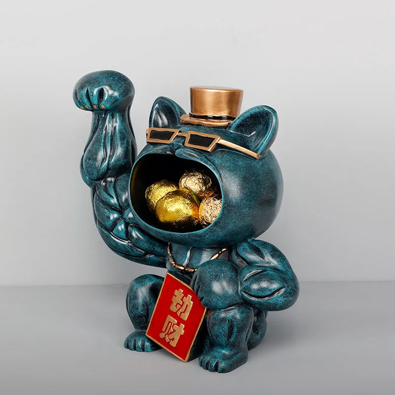 Muscle Arm Lucky Cat Decoration Home Decoration Accessories Resin Crafts Porch Key Storage Box Desktop Storage Decoration Gift
Muscle Arm Lucky Cat Decoration Home Decoration Accessories Resin Crafts Porch Key Storage Box Desktop Storage Decoration Gift