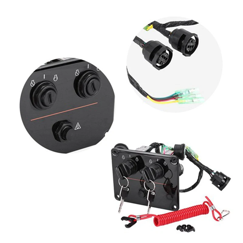 12V Dual Engine Key Switch Panel Main Switch Control Assembly for Yamaha Outboard Engines 6K1-82570-13-00
12V Dual Engine Key Switch Panel Main Switch Control Assembly for Yamaha Outboard Engines 6K1-82570-13-00