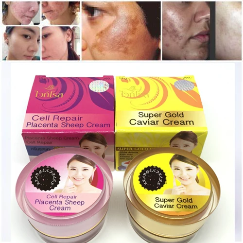 Set White Rose Super Gold Caviar & Placenta Sheep Whitening Cream Melasmar Acne 
Set White Rose Super Gold Caviar & Placenta Sheep Whitening Cream Melasmar Acne