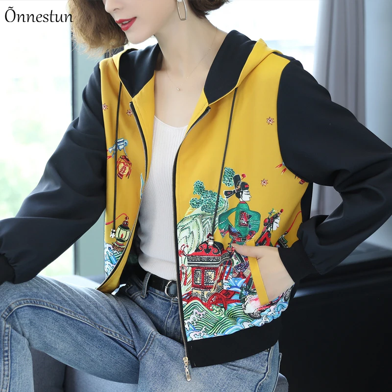 Куртка Осенняя Женская 2021, новинка, из кусков, с застежкой-молнией, куртка с капюшоном Harajuku в китайском стиле китайский рубашка Стиль размер... 
Куртка Осенняя Женская 2021, новинка, из кусков, с застежкой-молнией, куртка с капюшоном Harajuku в китайском стиле китайский рубашка Стиль размер...