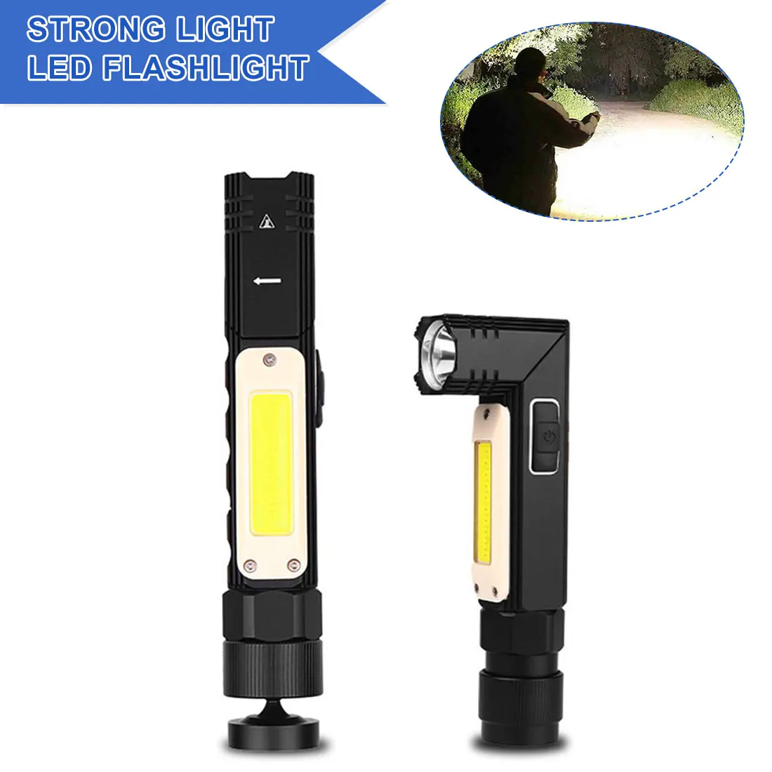 Outdoor 5 Modes LED Torch Handfree Tactical Flashlight Dual Fuel 90 Degree Twist Rotary Clip Rechargeable Super Bright
Outdoor 5 Modes LED Torch Handfree Tactical Flashlight Dual Fuel 90 Degree Twist Rotary Clip Rechargeable Super Bright