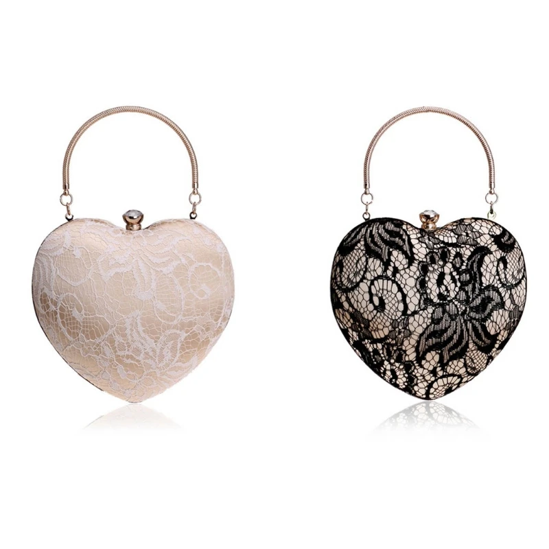 Women Heart Shaped Evening Bag Banquet Cluth Handbag Purse Party Lace Chain Bags for Wedding Party
Women Heart Shaped Evening Bag Banquet Cluth Handbag Purse Party Lace Chain Bags for Wedding Party