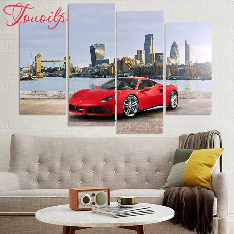 TOUOILP 4 pcs/set,Red Cool Car 5d Diamond Painting Sports car City view Cross Stitch,diy Diamond Embroidery Mosaic stickers home
TOUOILP 4 pcs/set,Red Cool Car 5d Diamond Painting Sports car City view Cross Stitch,diy Diamond Embroidery Mosaic stickers home