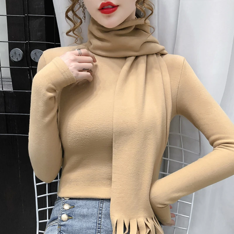Blouse Women Long Sleeve Turtleneck Velour Blouse Shirt Tops Women Free Scarf Blusas Mujer De Moda 2021 Women Clothing
Blouse Women Long Sleeve Turtleneck Velour Blouse Shirt Tops Women Free Scarf Blusas Mujer De Moda 2021 Women Clothing