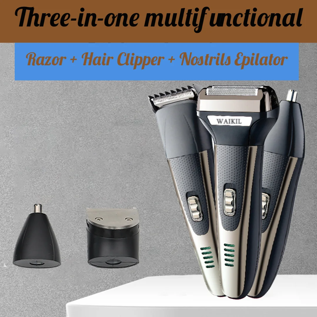 New Three-in-one Electric Razor Combination Electric Hair Clipper Nose Hair Cutter Razor Hair Clipper Nostril Hair Removal Razor
New Three-in-one Electric Razor Combination Electric Hair Clipper Nose Hair Cutter Razor Hair Clipper Nostril Hair Removal Razor