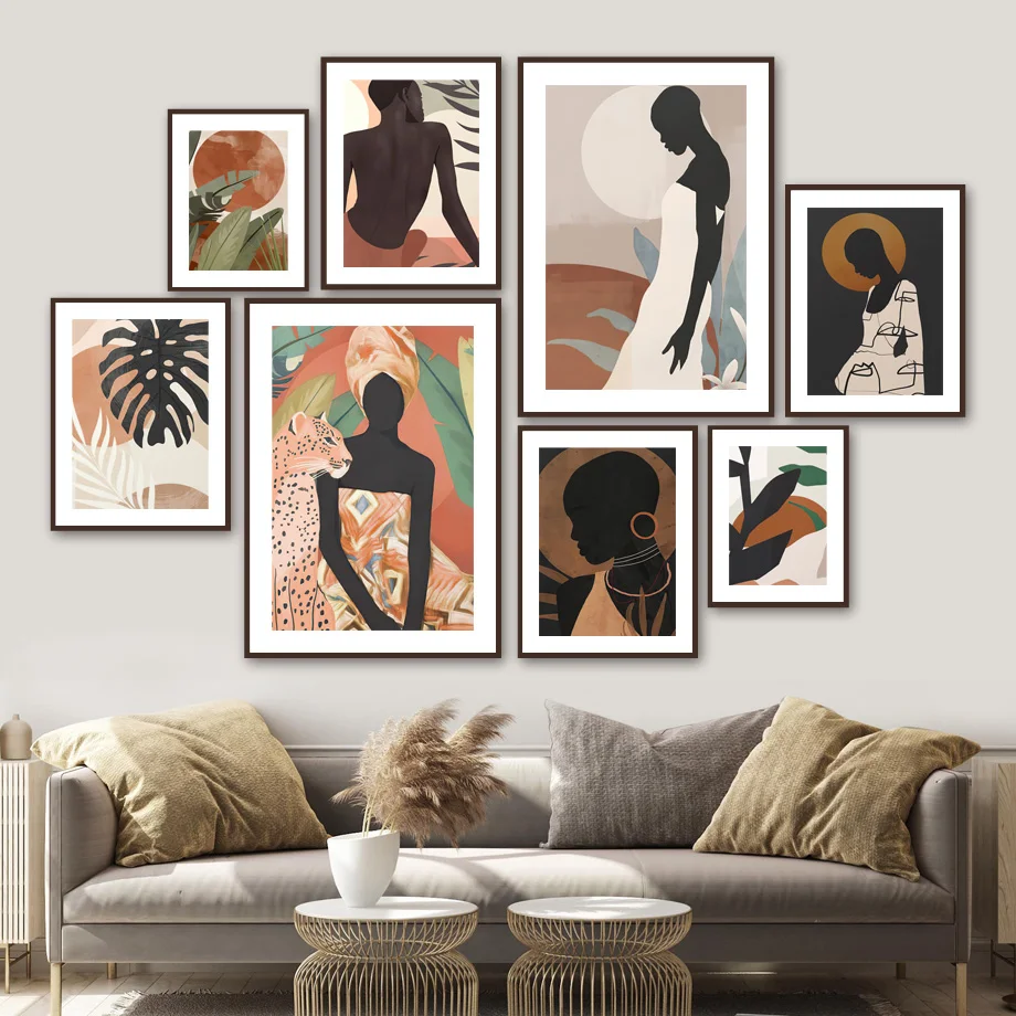 Abstract Woman Leopard Leaf Illustration Wall Art Canvas Painting Nordic Posters And Prints Wall Pictures For Living Room Decor 
Abstract Woman Leopard Leaf Illustration Wall Art Canvas Painting Nordic Posters And Prints Wall Pictures For Living Room Decor
