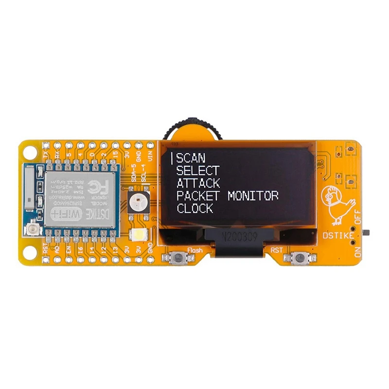 WiFi Test Tool ESP8266 Development Board WiFi Deauther DSTIKE MiNi EVO with 1.3Inch OLED Display and 5 DB Antenna
WiFi Test Tool ESP8266 Development Board WiFi Deauther DSTIKE MiNi EVO with 1.3Inch OLED Display and 5 DB Antenna