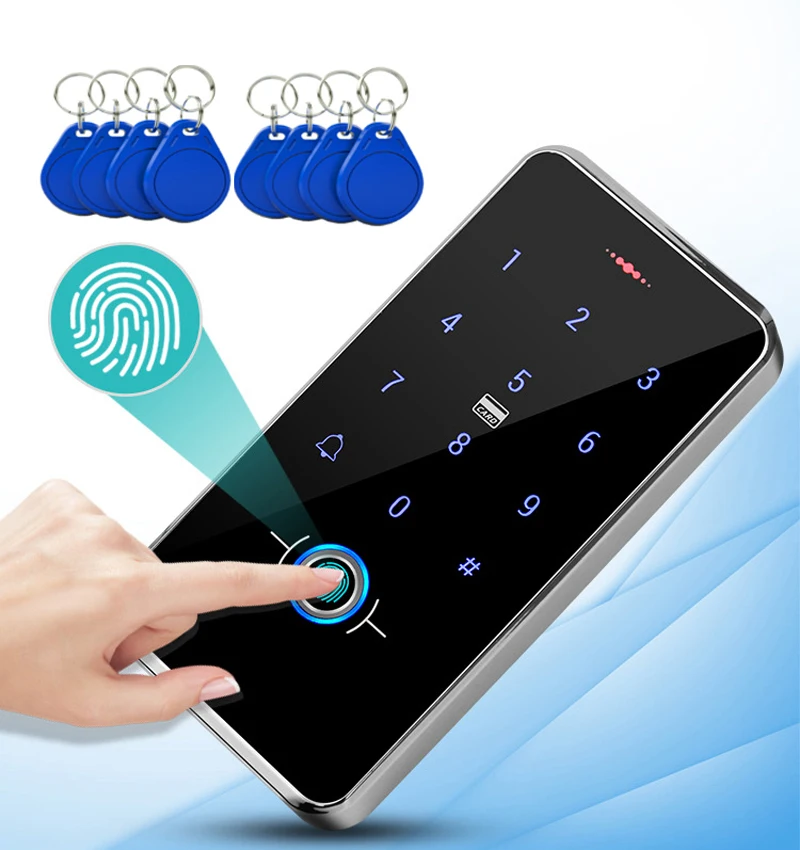 Фото 500 пользователей ABS наружная панель клавиатуры IP68 отпечаток пальца RFID автономный