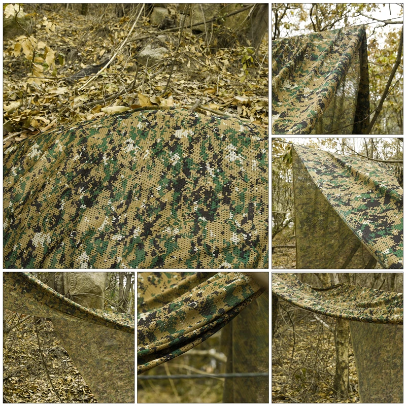 59" W 1.5m Simple Camouflage Nets Outdoor Garden Awning Cover Mesh Fabric Cloth Shade Net Camo-net Material for Hunting Blind
59" W 1.5m Simple Camouflage Nets Outdoor Garden Awning Cover Mesh Fabric Cloth Shade Net Camo-net Material for Hunting Blind