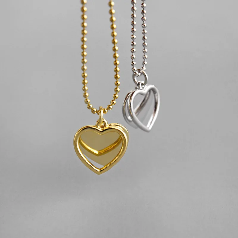 100% Silver 925 Necklace Geometric Love Double Heart Necklace Sterling Silver Necklaces & Pendants Jewelry Woman Lady Gift
100% Silver 925 Necklace Geometric Love Double Heart Necklace Sterling Silver Necklaces & Pendants Jewelry Woman Lady Gift