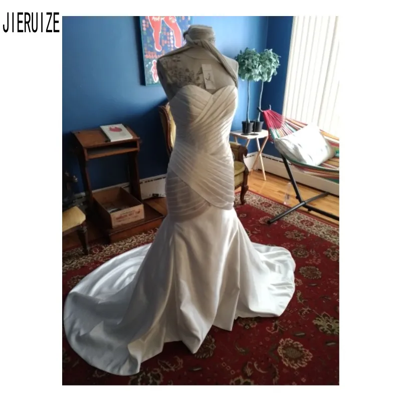 JIERUIZE, элегантные свадебные платья русалки, прозрачные, с круглым вырезом, с иллюзией на спине, со складками, свадебные платья, Vestidos De Novia, свад...
JIERUIZE, элегантные свадебные платья русалки, прозрачные, с круглым вырезом, с иллюзией на спине, со складками, свадебные платья, Vestidos De Novia, свад...