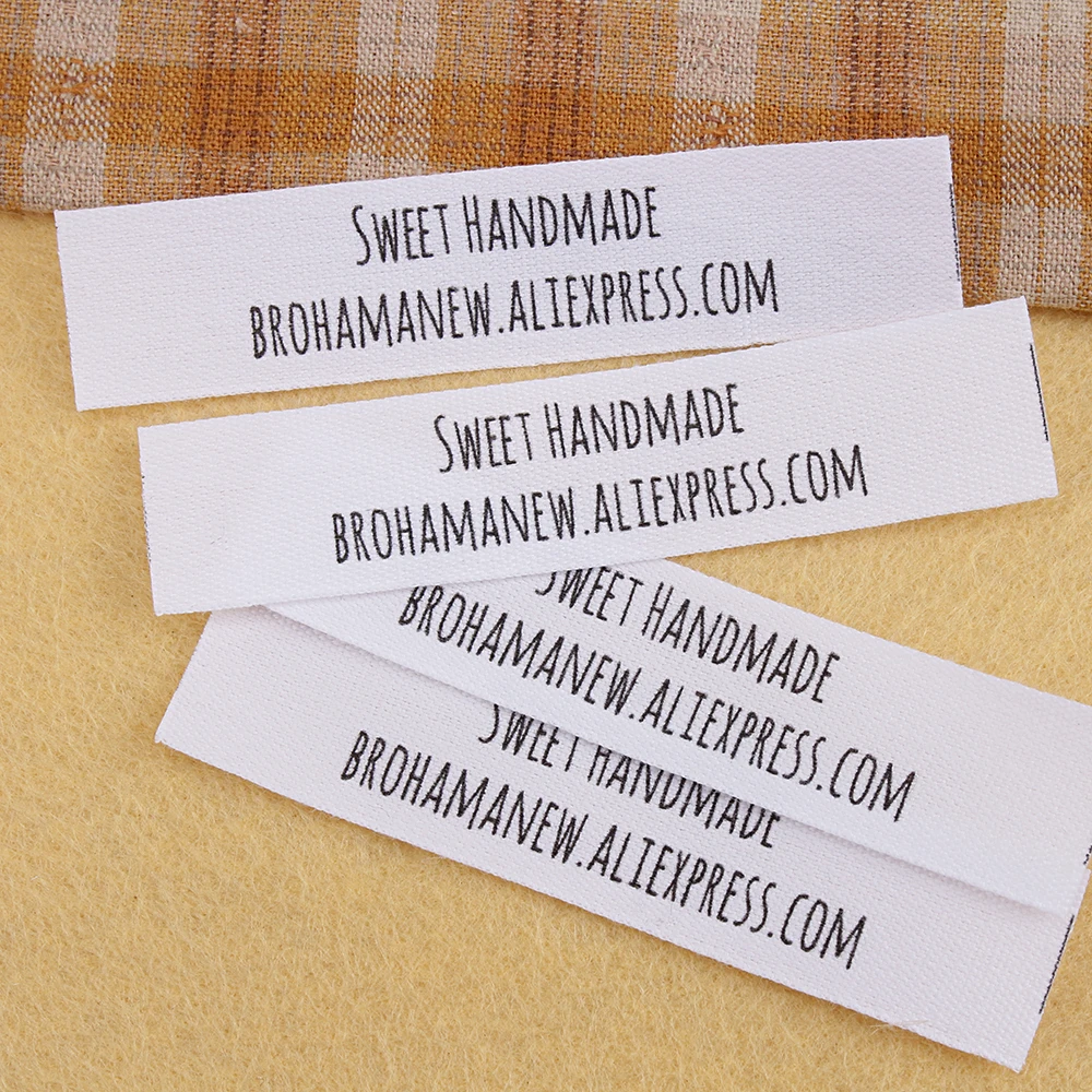Cotton Sewing Labels, Personalized Brand, Clothing Tags, Logo, Business Name, Choice of Motifs, 15mm x 70mm (MD5041)
Cotton Sewing Labels, Personalized Brand, Clothing Tags, Logo, Business Name, Choice of Motifs, 15mm x 70mm (MD5041)