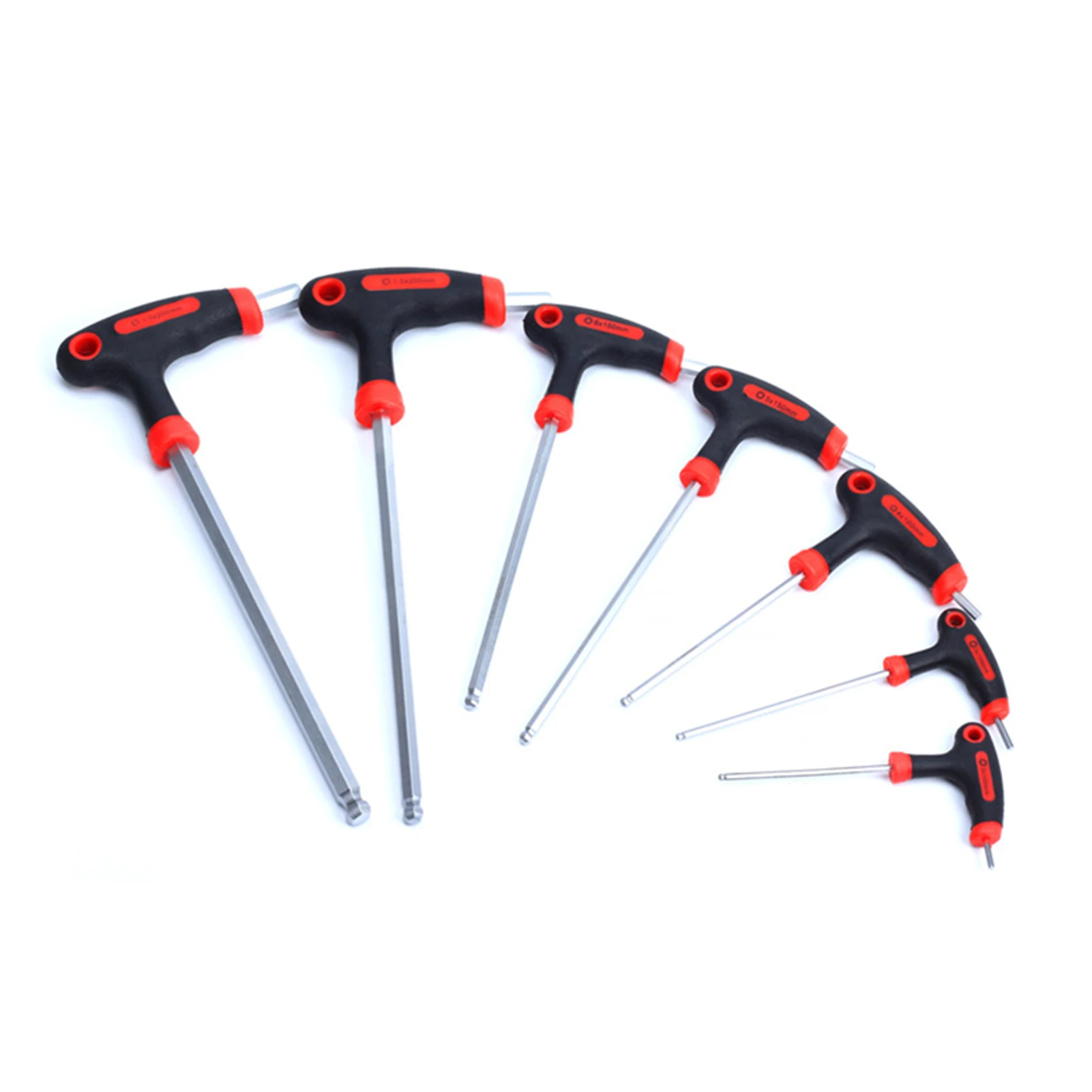 7PCS/lot Allen Wrench 2.5/3/4/5/6/8/10mm Ball Head Screwdriver Set Hexagon Spanner Soft Handle T Type Repair Tools
7PCS/lot Allen Wrench 2.5/3/4/5/6/8/10mm Ball Head Screwdriver Set Hexagon Spanner Soft Handle T Type Repair Tools