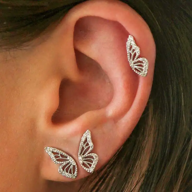 New Gold Rose Gold Color Rhinestone Butterfly Wing Stud Earrings For Women Cute Small Crystal Stud Earring
New Gold Rose Gold Color Rhinestone Butterfly Wing Stud Earrings For Women Cute Small Crystal Stud Earring
