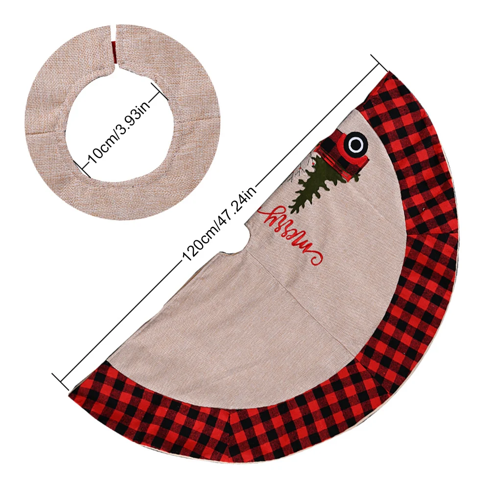 Christmas Tree Skirt Buffalo Check Faux Linen Rustic Xmas Tree Skirt Home Decoration, 48
Christmas Tree Skirt Buffalo Check Faux Linen Rustic Xmas Tree Skirt Home Decoration, 48