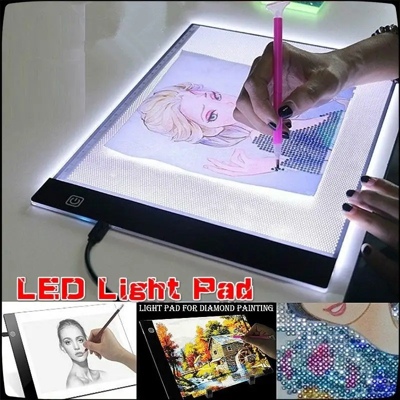 A4 Size 3 Level Dimmable Led Light Pad Eye Protection Diamond Embroidery Storage Boxes for Square Diamond Painting Rhinestones
A4 Size 3 Level Dimmable Led Light Pad Eye Protection Diamond Embroidery Storage Boxes for Square Diamond Painting Rhinestones