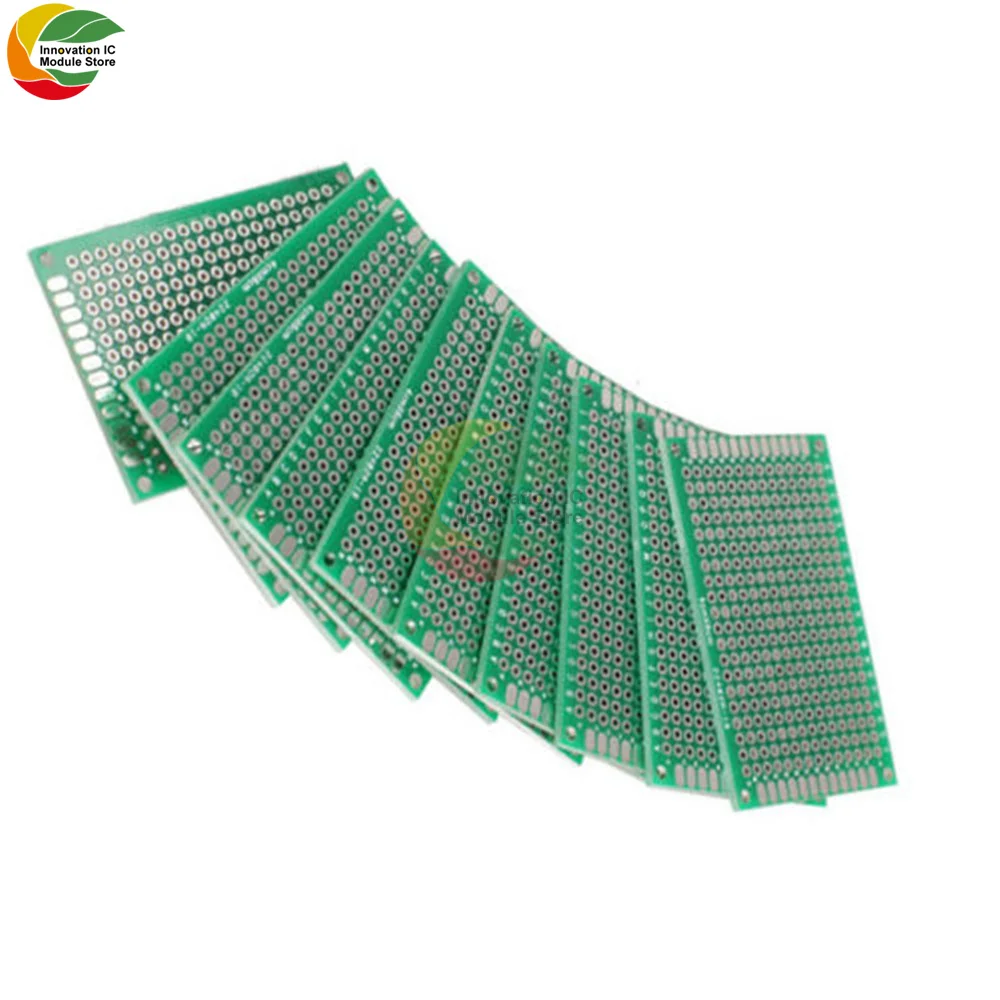 Ziqqucu 10 шт. FR-4 двухсторонний Прототип PCB 280 точек отверстие в луженой лампе 4x6 4*6 см 40