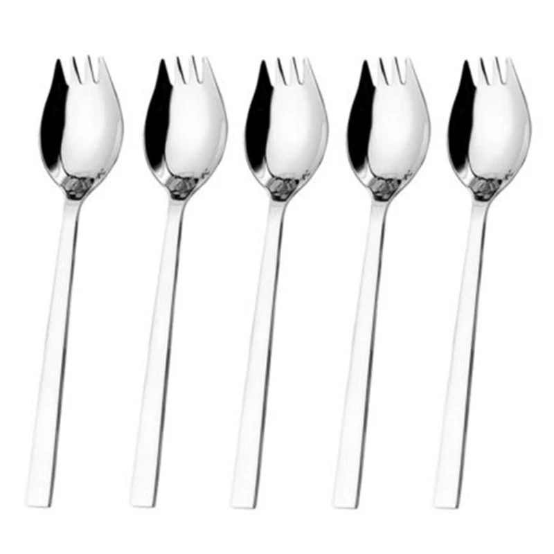 5 Pcs 19cm Stainless Steel Spork Safe And Non-toxic Soup Salad Noodles Spoon Corrosion-resistant Fork Tableware Silver
5 Pcs 19cm Stainless Steel Spork Safe And Non-toxic Soup Salad Noodles Spoon Corrosion-resistant Fork Tableware Silver