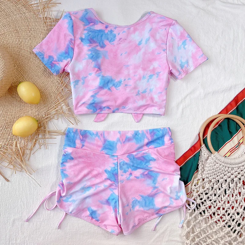 Tie Dye Print Swimsuit Female Short Sleeve Nylon Bikini 2021 Swimwear Women Biquini Beach Wear Bathing Suit Swimsuit Beachwear
Tie Dye Print Swimsuit Female Short Sleeve Nylon Bikini 2021 Swimwear Women Biquini Beach Wear Bathing Suit Swimsuit Beachwear