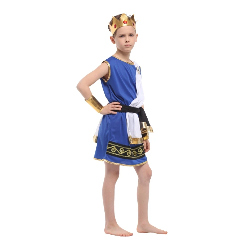 Детский маскарадный костюм Зевса для мальчиков Костюм Короля принца Хэллоуина
