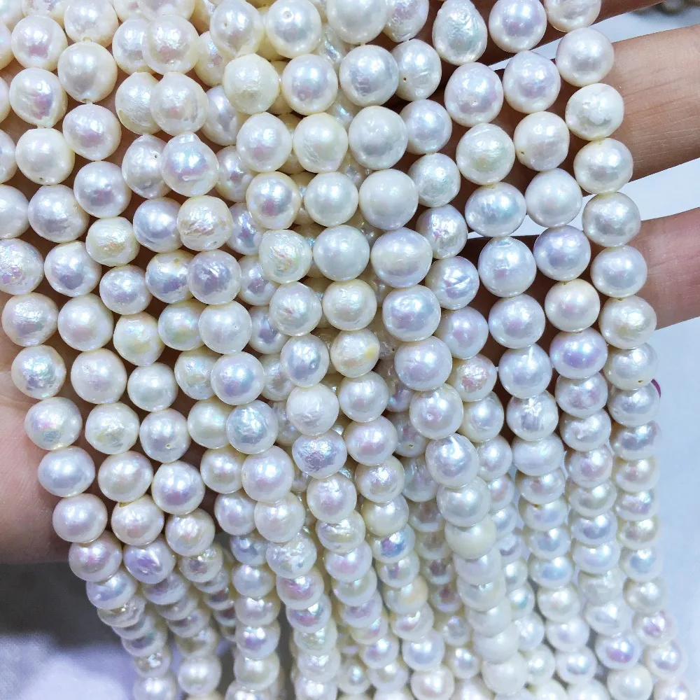 AAA Grade Top Sell Natural Freshwater Pearl Loose Beads Strand White Color Round Beads DIY Jewelry For Necklace Bracelet 9-10MM
AAA Grade Top Sell Natural Freshwater Pearl Loose Beads Strand White Color Round Beads DIY Jewelry For Necklace Bracelet 9-10MM