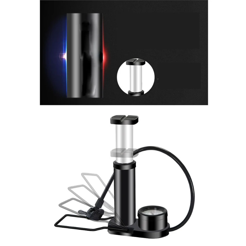 Bike Pump Portable, Ball Pump Inflator Bicycle Floor Pump Easiest use w/ Both Presta and Schrader Bicycle Pump Val-ves A0KA
Bike Pump Portable, Ball Pump Inflator Bicycle Floor Pump Easiest use w/ Both Presta and Schrader Bicycle Pump Val-ves A0KA