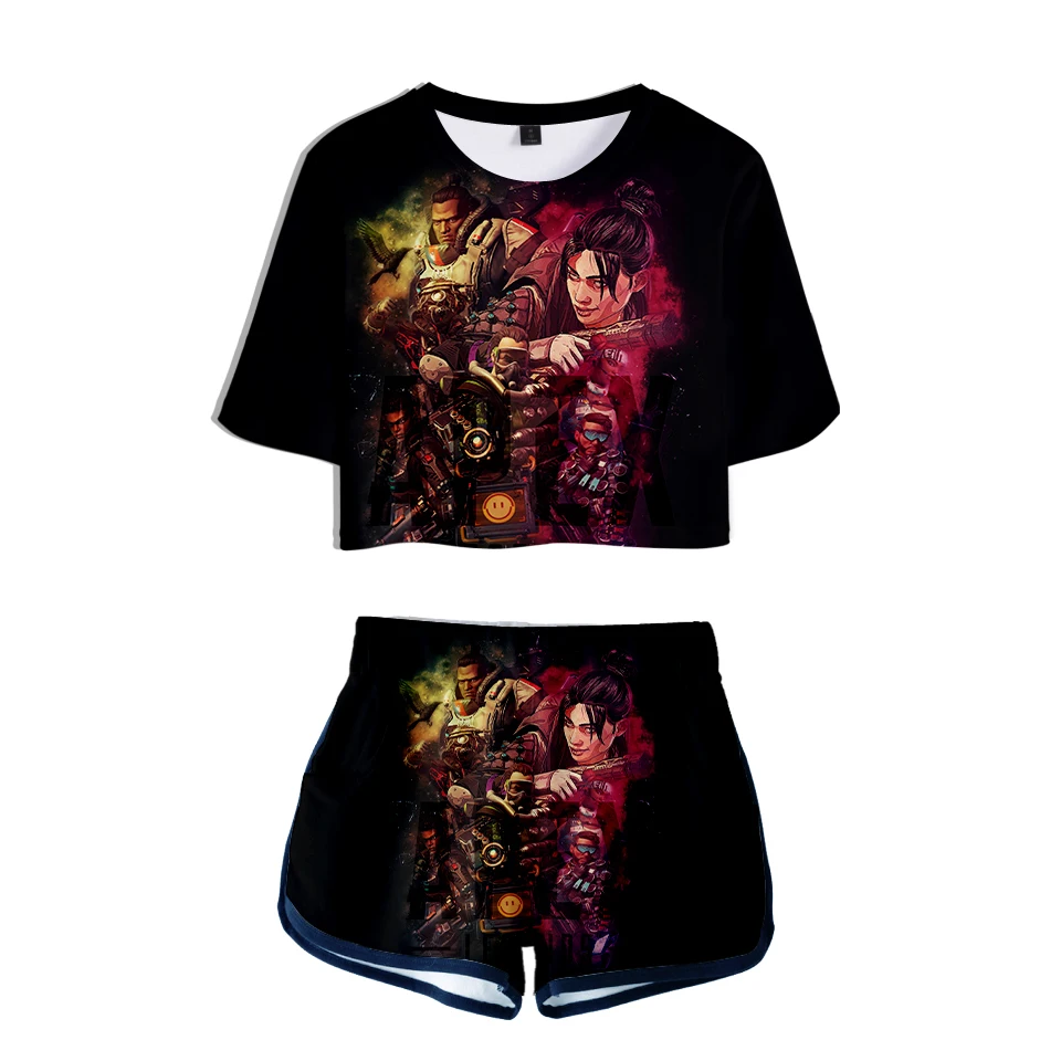 Game Apex Legends Two Piece Sets Girl Summer New Arrivals confortable Short Tops+shorts suits Apex Legends Set Fashion Clothes
Game Apex Legends Two Piece Sets Girl Summer New Arrivals confortable Short Tops+shorts suits Apex Legends Set Fashion Clothes