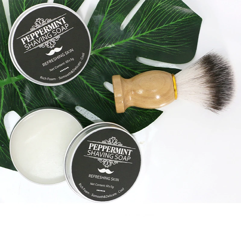 60g Mint Scented Men's Shaving Soap Pure Natural Aluminum Boxed Foam Rich Gentle Not Stimulating Handmade Soap
60g Mint Scented Men's Shaving Soap Pure Natural Aluminum Boxed Foam Rich Gentle Not Stimulating Handmade Soap